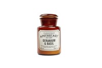 APOTHECARY CAM MUM GERANIUM & BASIL 226 gr. - APOTHECARY GLASS JAR CANDLE GERANIUM & BASIL - Thumbnail