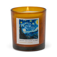 EMPRESYONİSTLER CAM MUM 170 gr. - IMPRESSIONIST GLASS CANDLE VAN GOGH 'THE STARRY NIGHT - Thumbnail