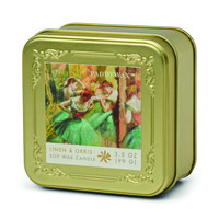 Paddywax - EMPRESYONİSTLER METAL TENEKE MUM 99 gr. - IMPRESSIONIST TIN CANDLE DEGAS 'DANCERS, PINK & GREEN