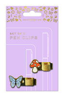 KİTAP İÇİN KALEM KLİPSİ (2'Lİ) - PEN CLIPS BUTTERFLY&MUSHROOM - Thumbnail