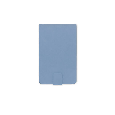 LEATHERETTE NOTEPAD - CORNFLOWER BLUE 13.5 x 8.2 cm.