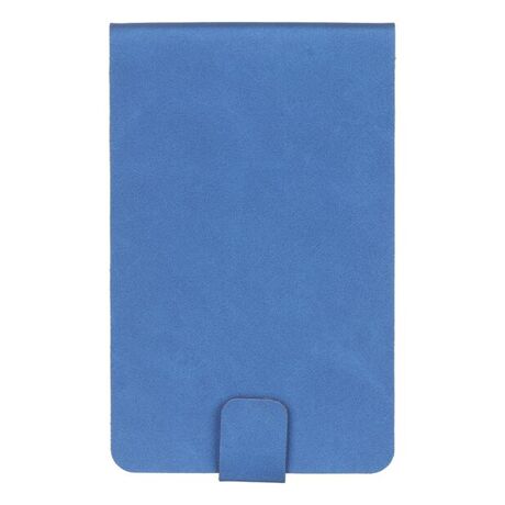 LEATHERETTE NOTEPAD - CORNFLOWER BLUE 13.5 x 8.2 cm.