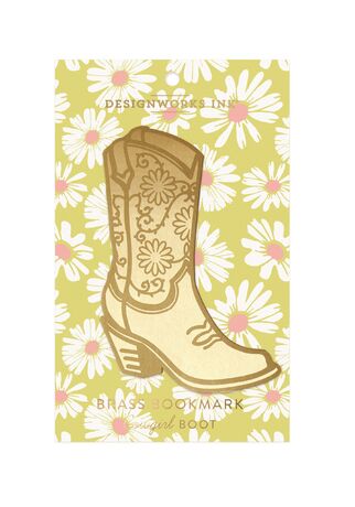 METAL KİTAP AYRACI 14 cm. - METAL BOOKMARK COWGIRL BOOT